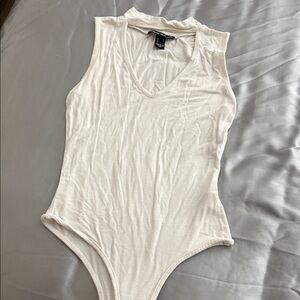 White Sleeveless Bodysuit